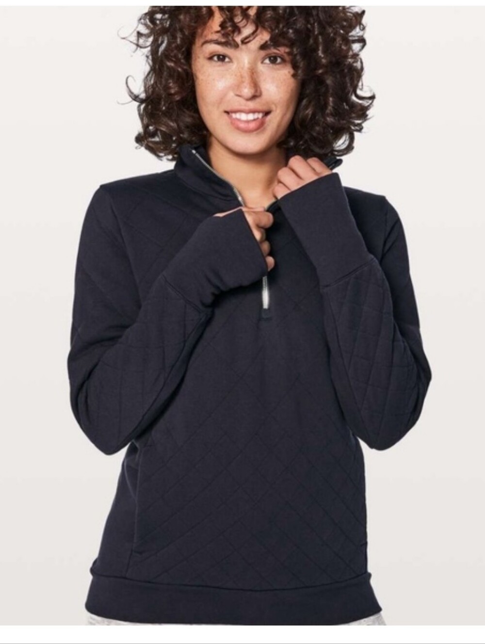 Lululemon Forever Warm Quilted Half-Zip Pullover Hoodie - Black